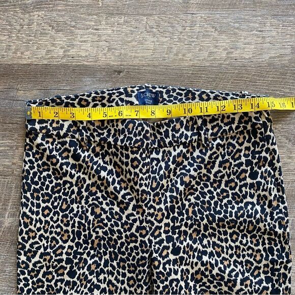 J. Crew Winnie Pants Leopard Print 6 Ankle Length Cotton - Picture 8 of 11